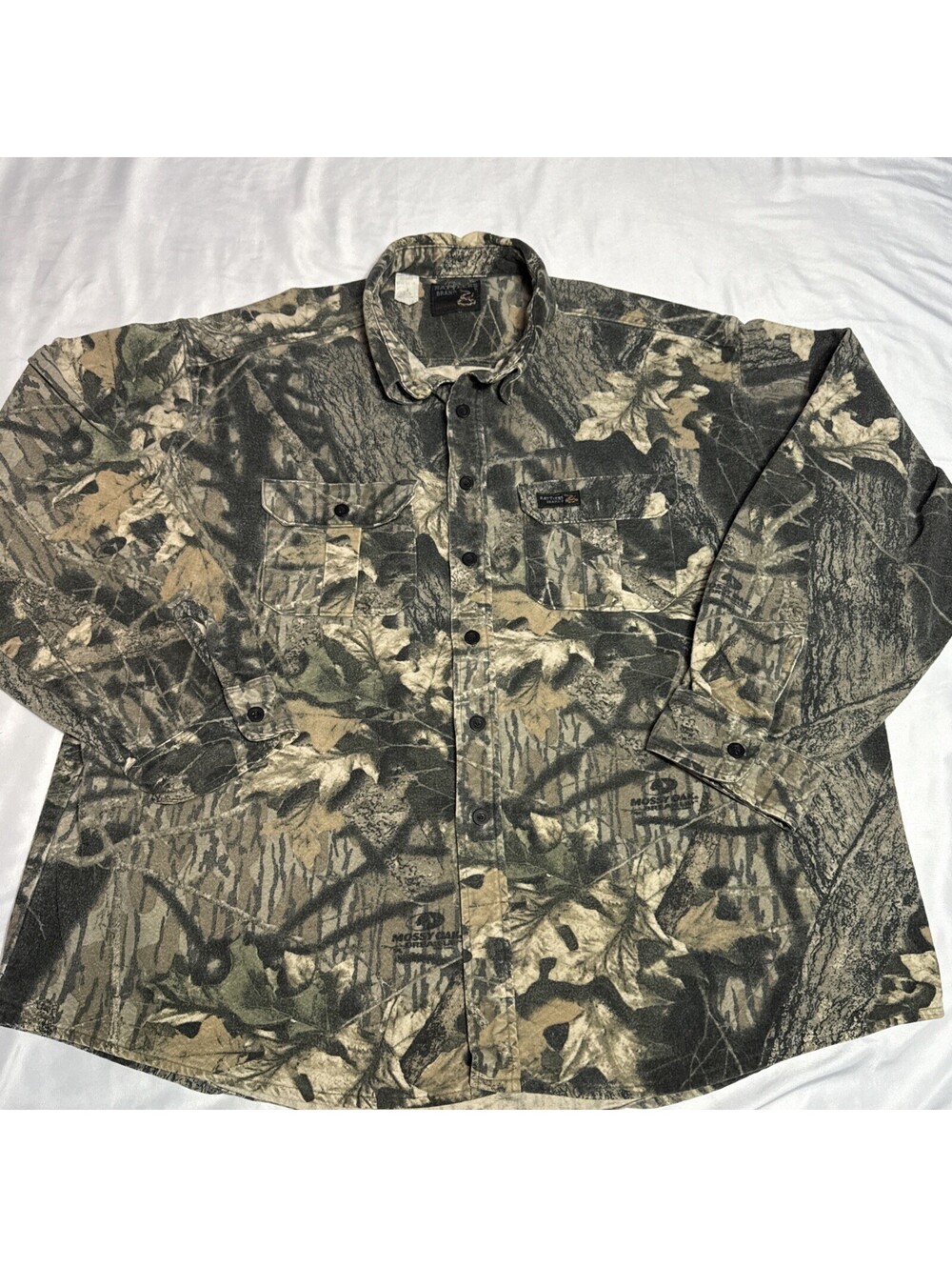 Vintage Rattlers Brand Camo Long Sleeve Heavy Shacket XXL USA Mossy Oak Break Up